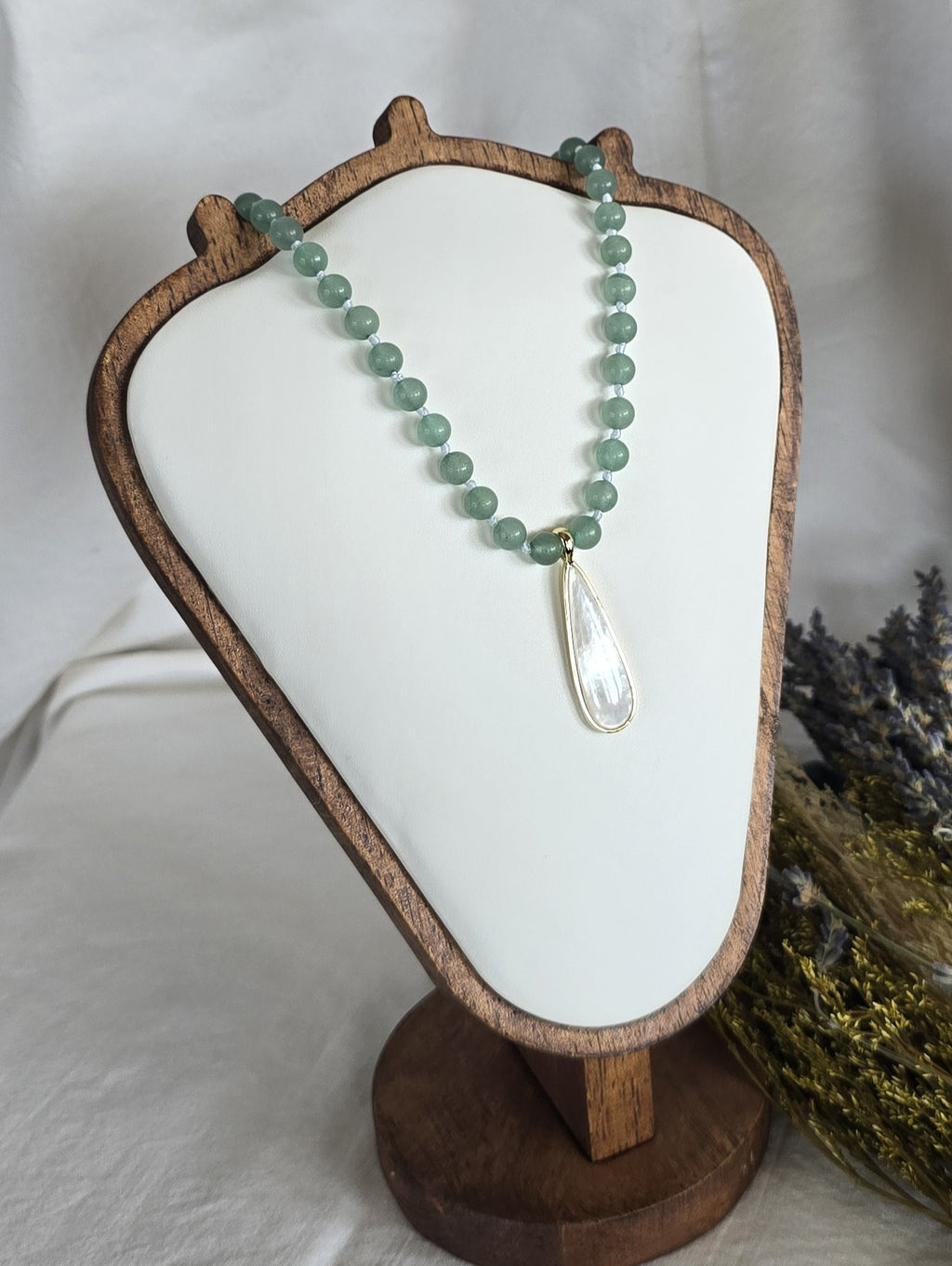 Green Aventurine & Mother of Pearl Necklace