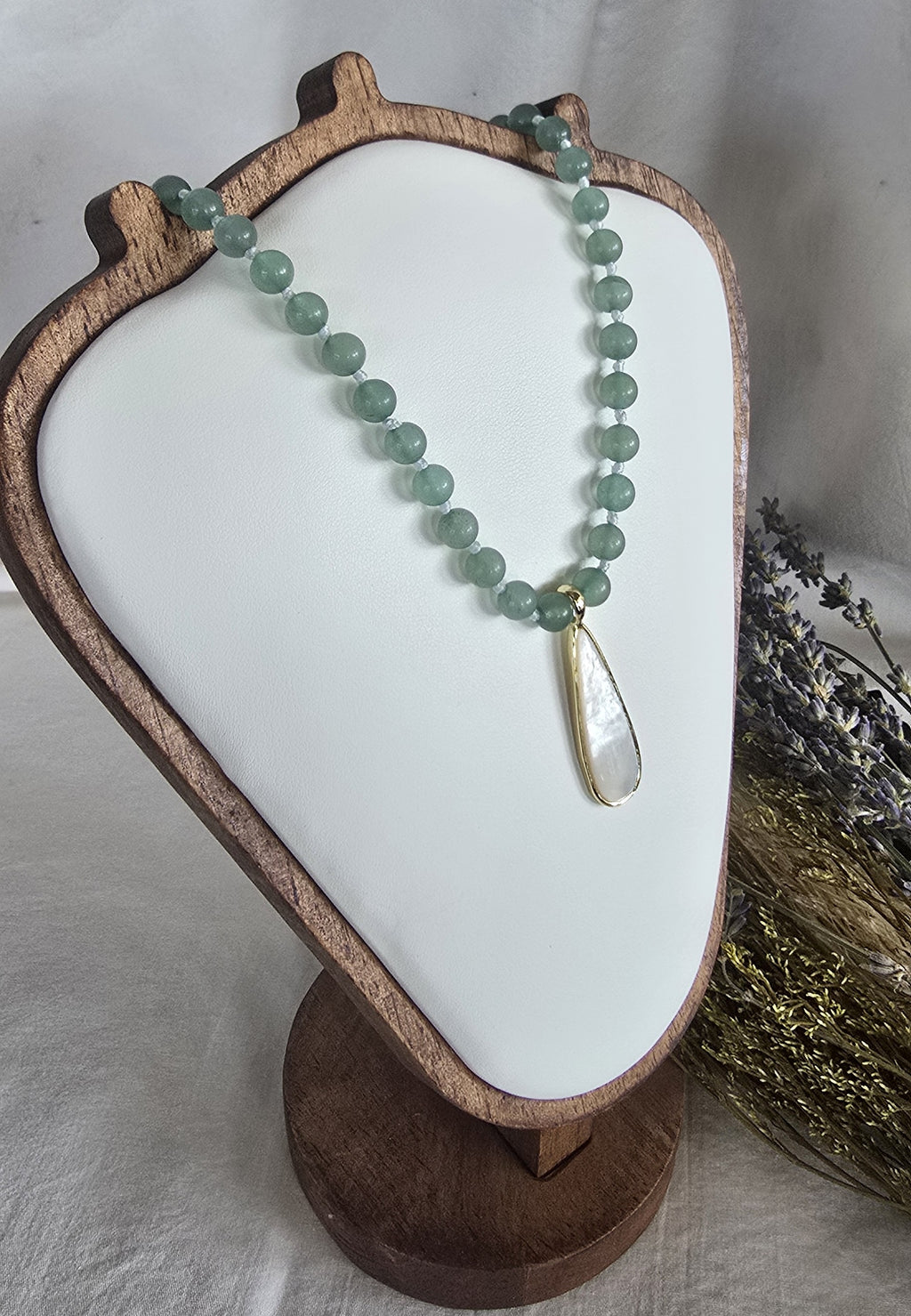 Green Aventurine & Mother of Pearl Necklace