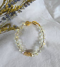 Guided by Light - Aurora Glass Bracelet with Gold Elephant
