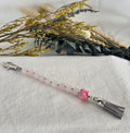 Pocket Pause Keychain | Rose Quartz + Pink Elephant