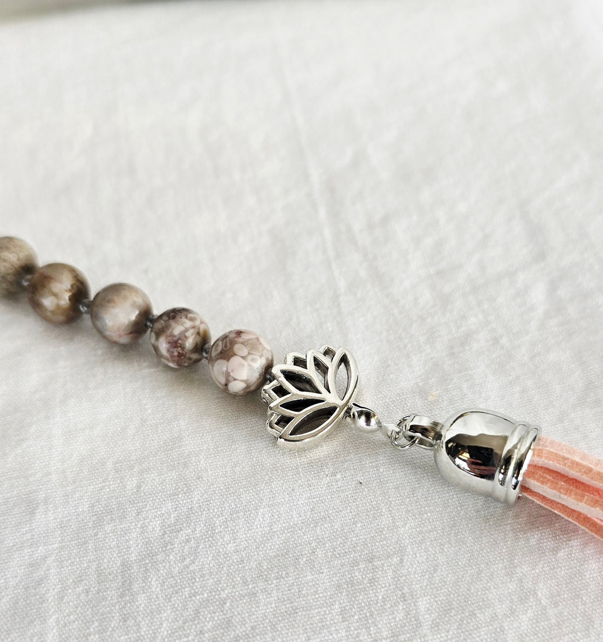 Pocket Pause Keychain | Fossil Coral + Lotus