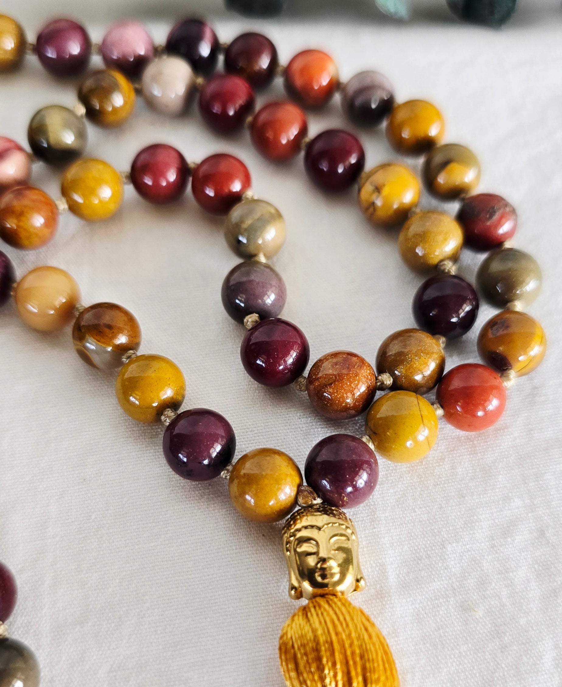 Mookaite Jasper Buddha Mala