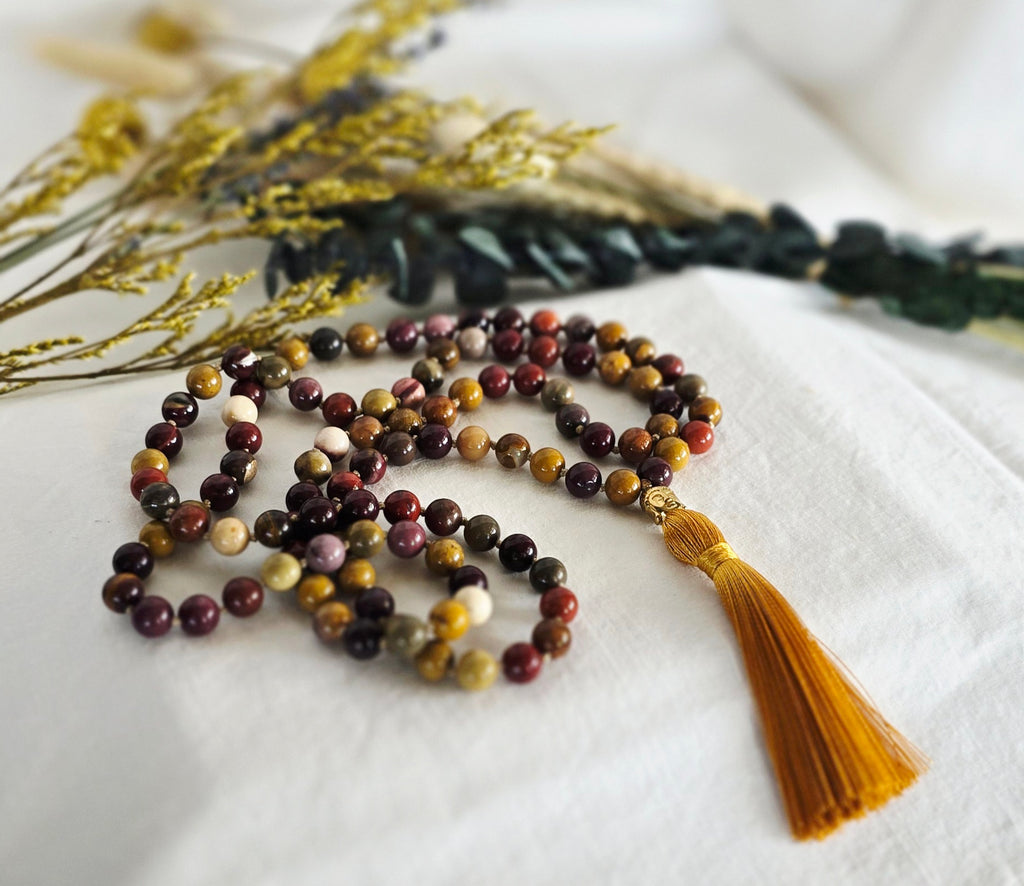 Mookaite Jasper Buddha Mala