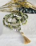 Jade Harmony Hand-Knotted Mala Necklace