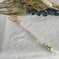 Pocket Pause Keychain | Rose Quartz + Opalite Guru Bead