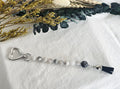 Pocket Pause Keychain | Gray Agate + Labradorite Guru Bead