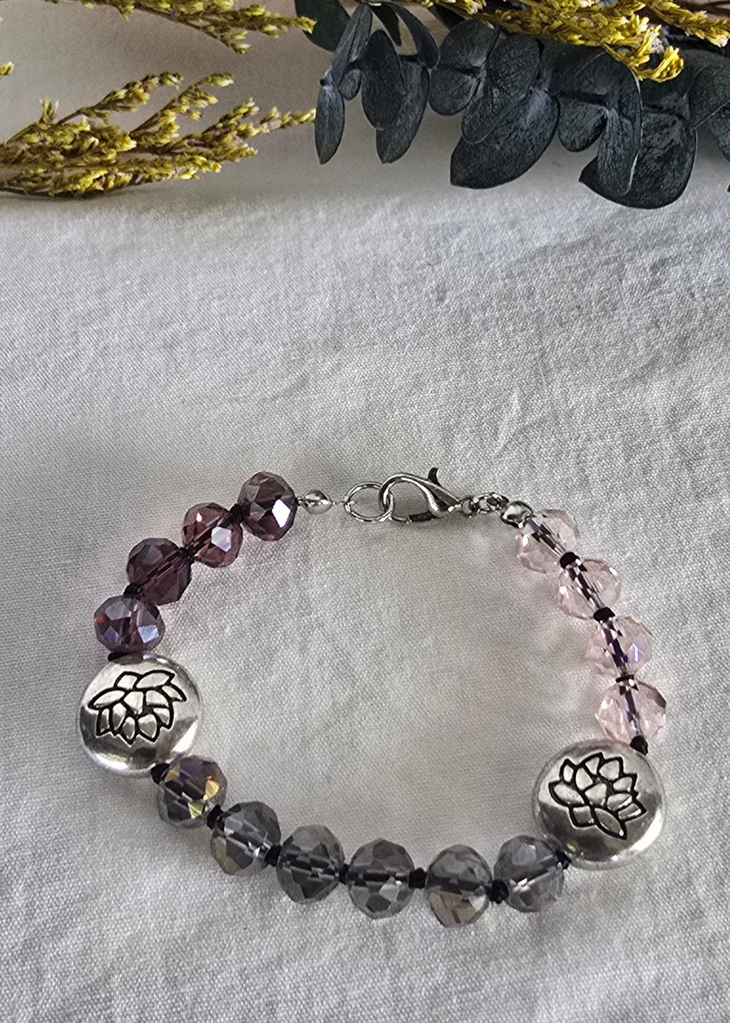 Lotus Bloom Crystal Bracelet
