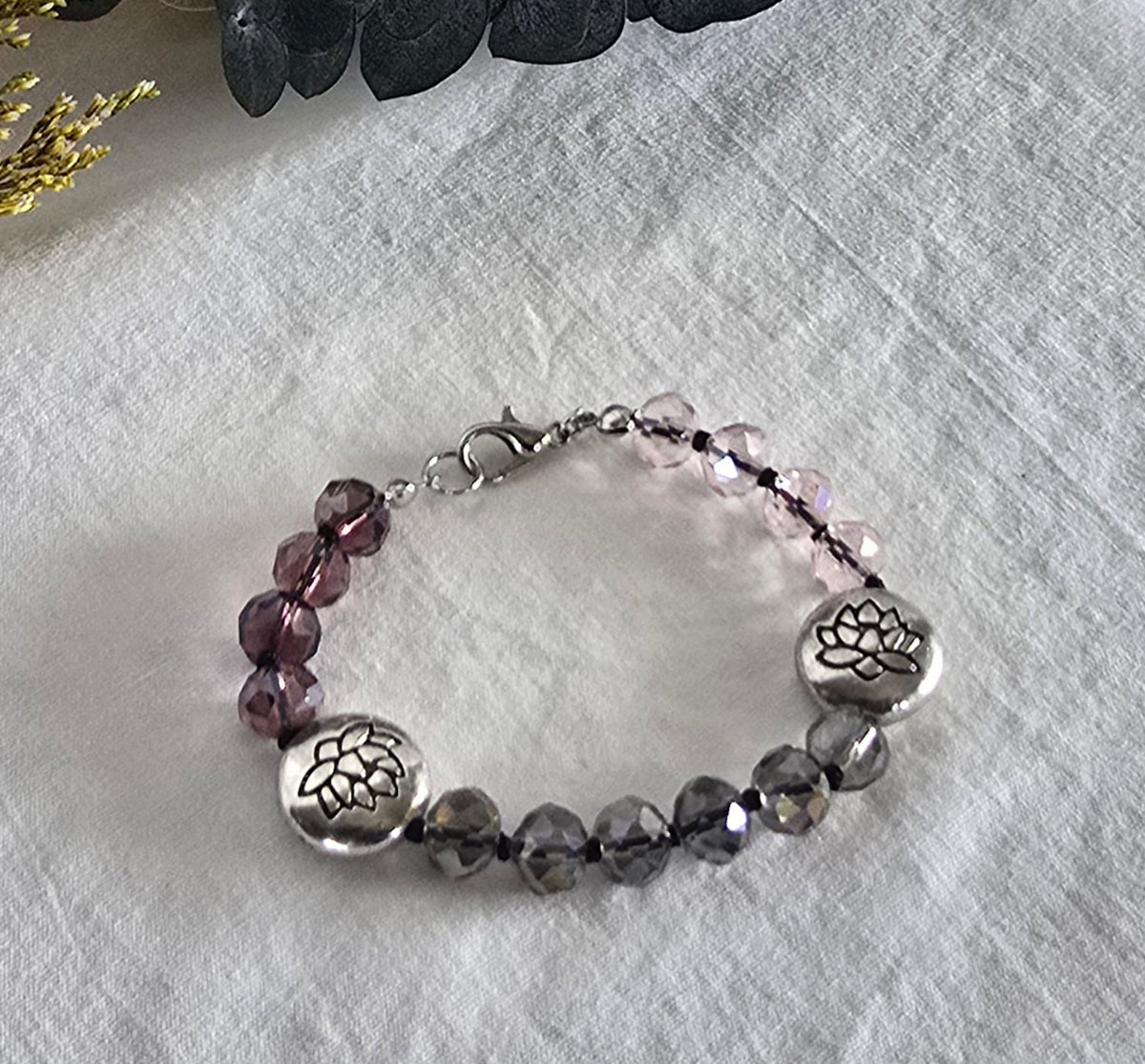 Lotus Bloom Crystal Bracelet
