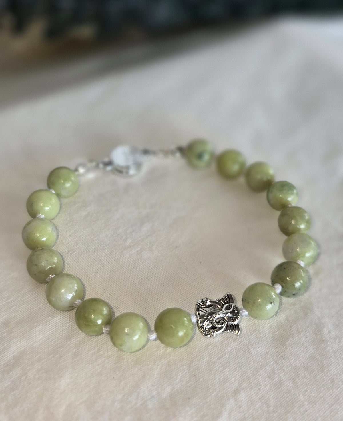 Clear the Path | Jade Ganesha Bracelet