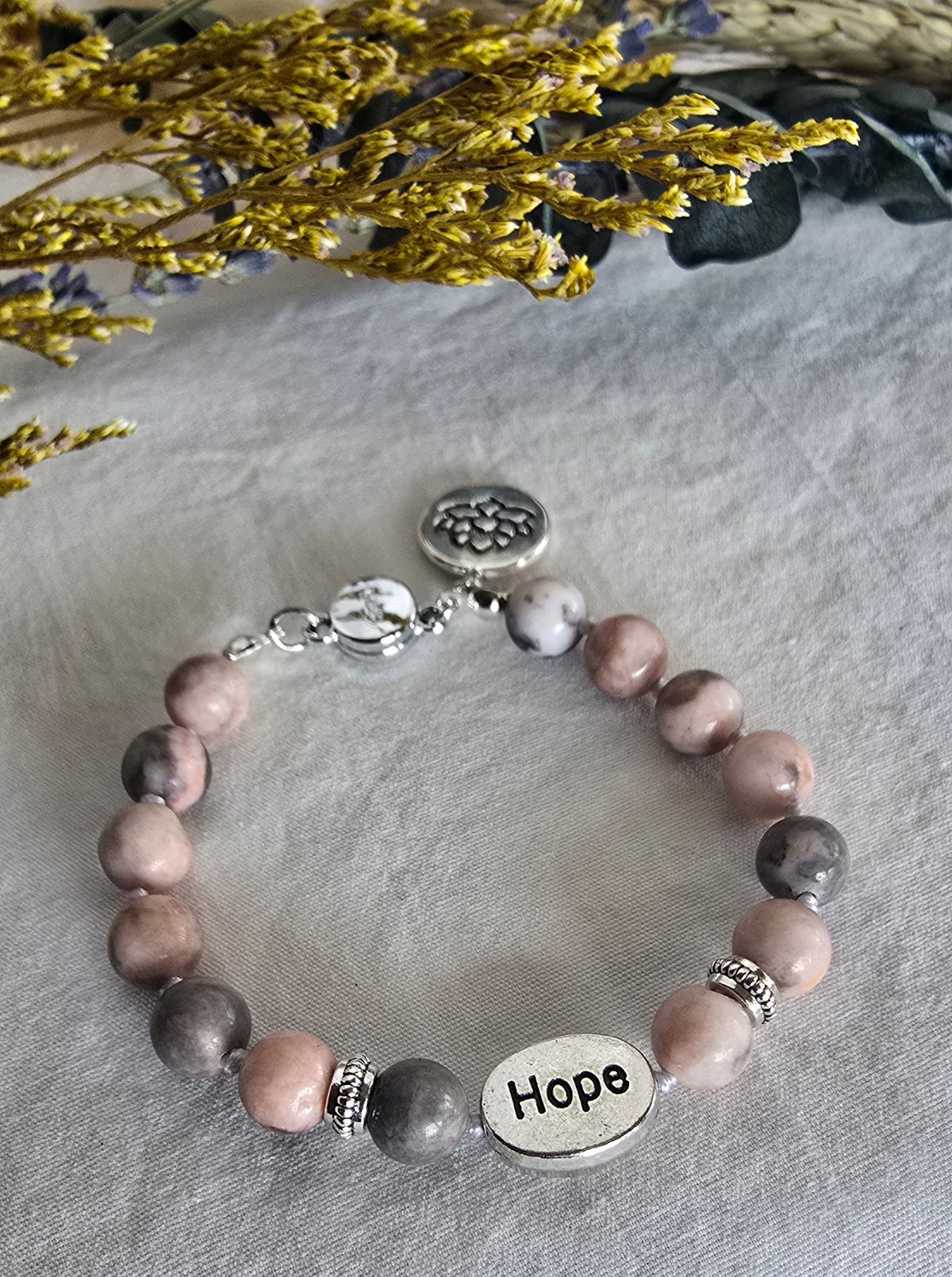 Hold Onto Hope | Pink Zebra Jasper Bracelet