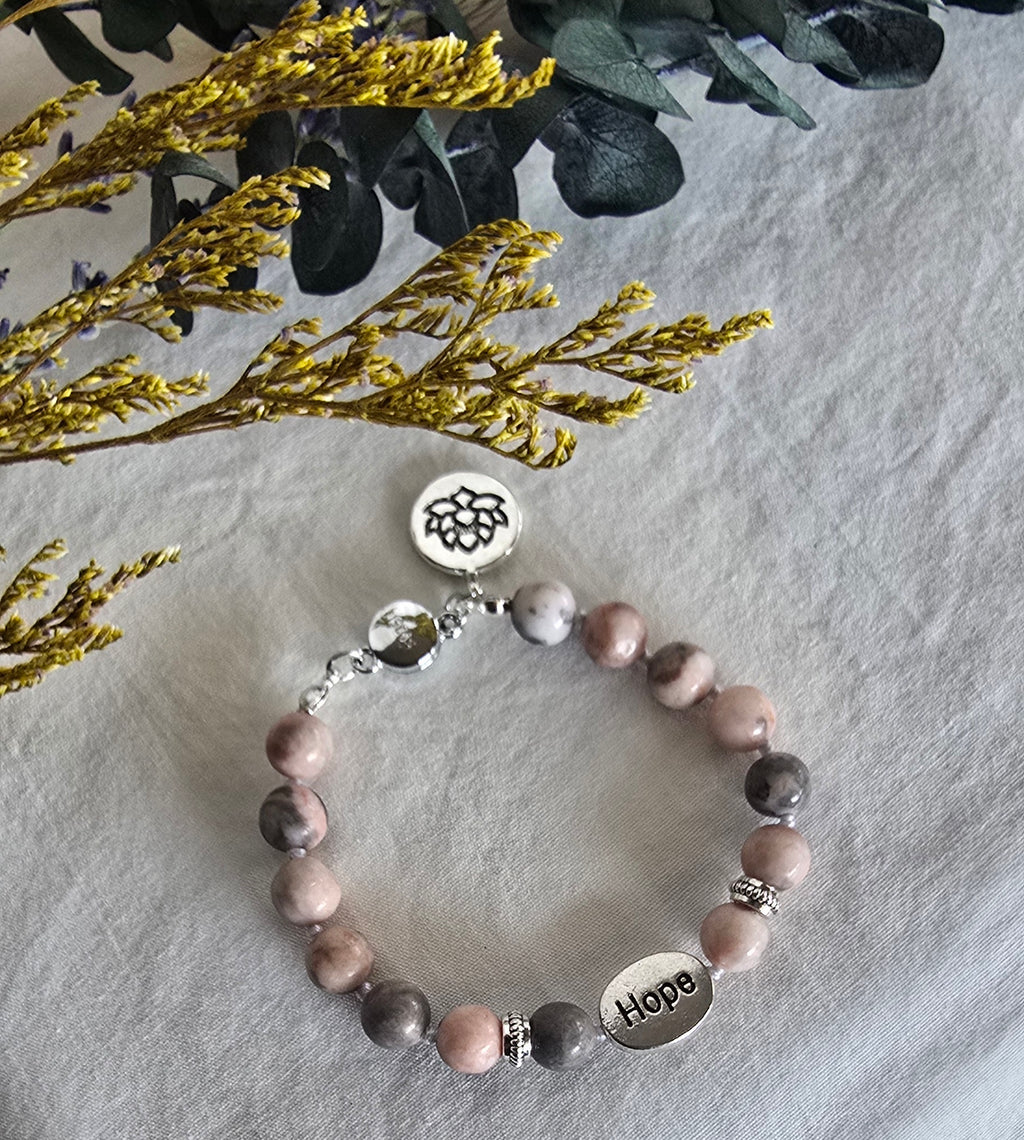 Hold Onto Hope | Pink Zebra Jasper Bracelet