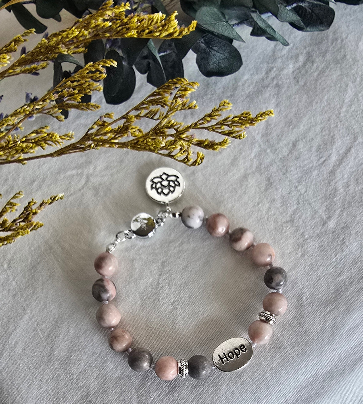Hold Onto Hope | Pink Zebra Jasper Bracelet