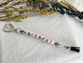 Soft Strength • Pink Zebra Jasper Pocket Pause Keychain