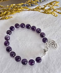 Amethyst + Lotus Bracelet