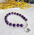 Still Within • Amethyst + Om Charm Bracelet