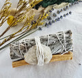 Sage + Palo Santo + Raw Geode Ritual Bundle