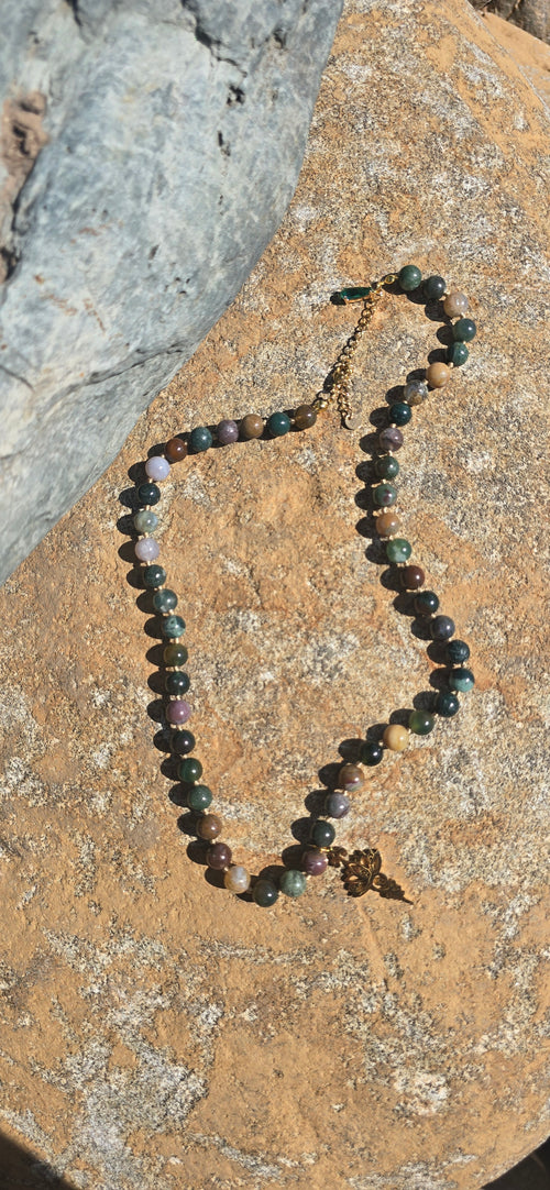 Hand-Knotted Indian Agate Necklace